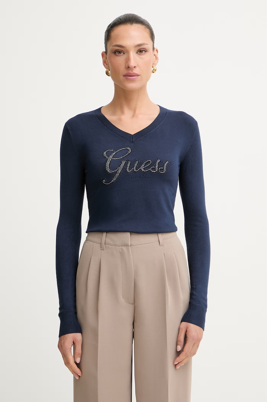 Guess sweter damski z wiskozą LENA