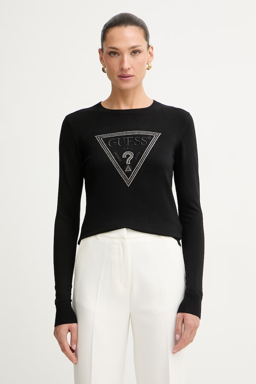 Guess sweter damski z wiskozą KATIE