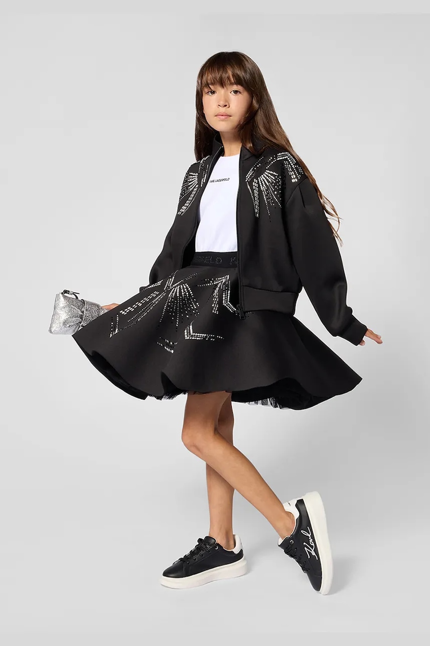 Karl Lagerfeld hanorac cu fermoar pentru copii