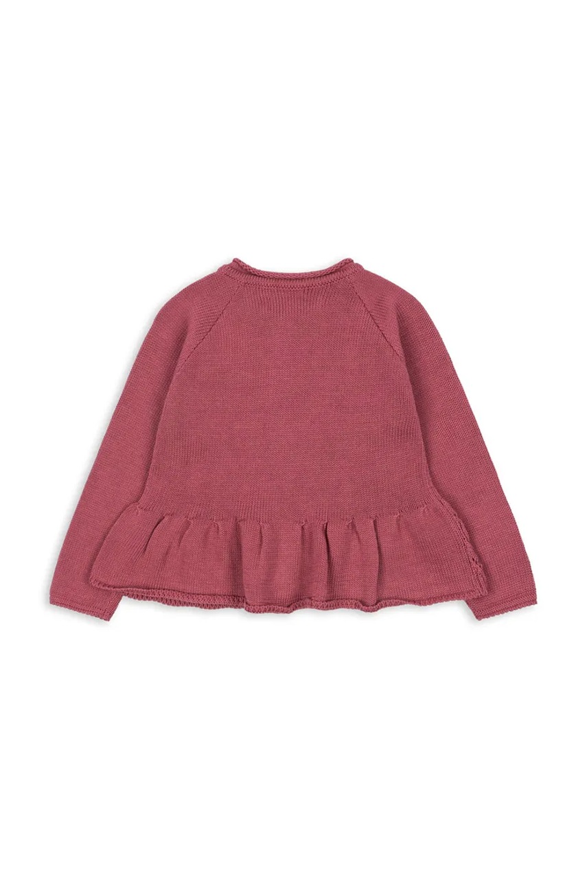 Konges Sløjd  жилетка за деца от памук CABBY FRILL CARDIGAN GOTS