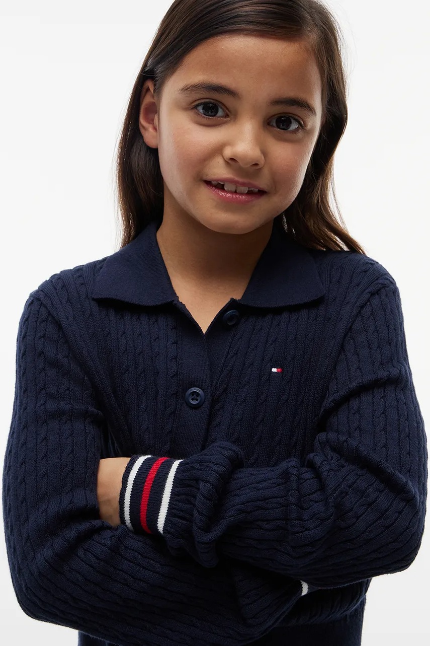 Tommy Hilfiger kardigán detský s bavlnou (obrázok 5)
