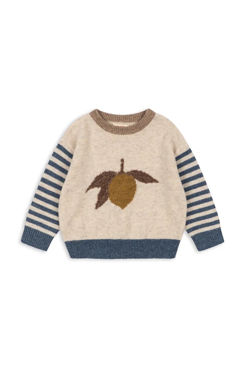 Konges Sløjd  пуловер за деца с вълна BILLI SWEATER