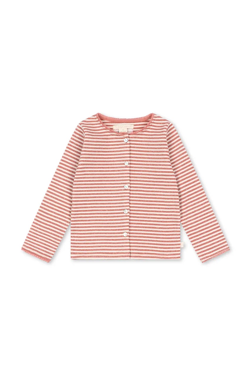 Konges Sløjd  kardigán detský s bavlnou ROLI STRIPE CARDIGAN OCS