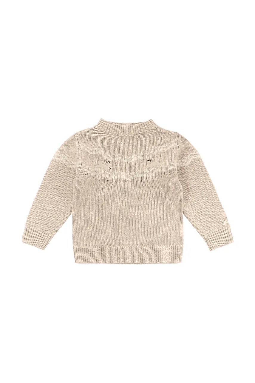 Donsje pulover pentru copii din lână merino Yohana Merino Wool Sweater Arctic Hares