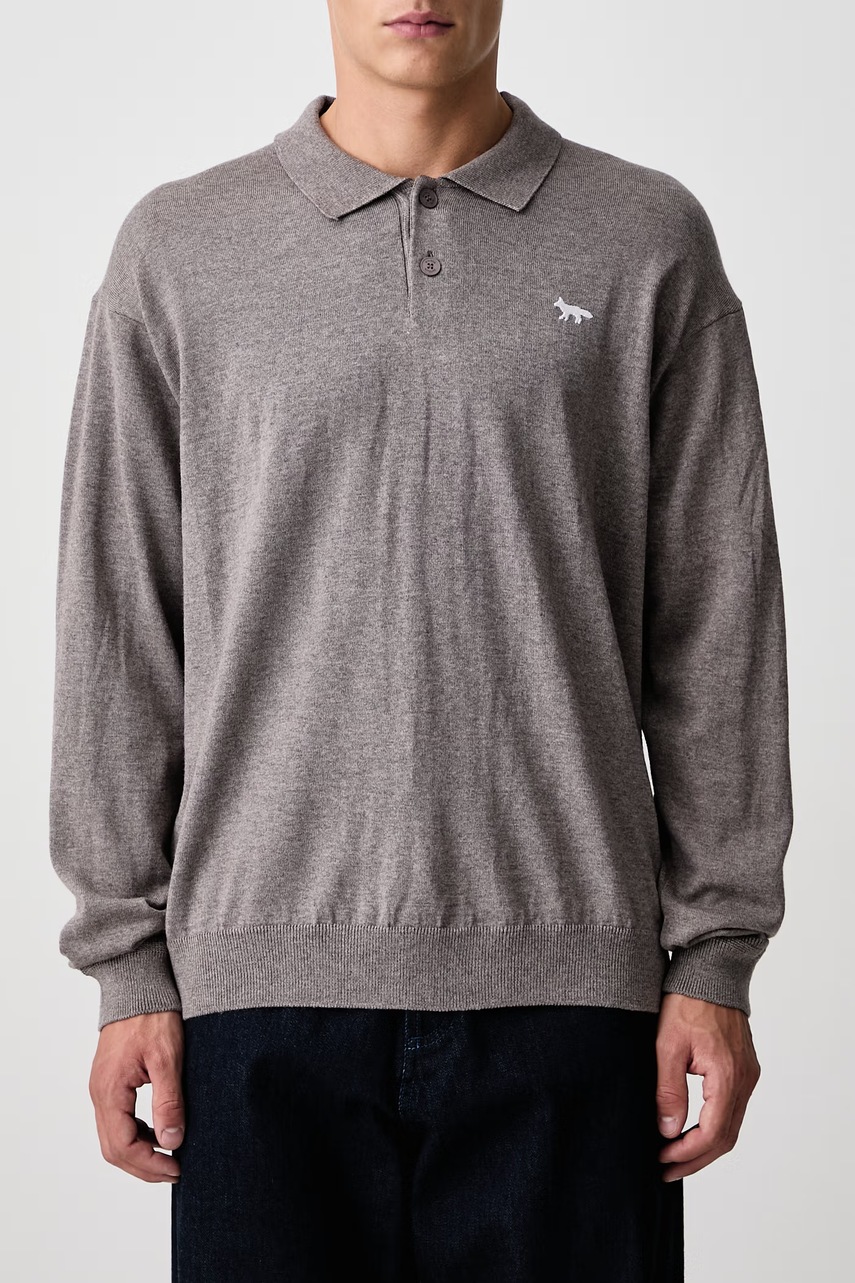 Maison Kitsuné  Profile Fox sweter wełniany męski (zdjęcie 5)