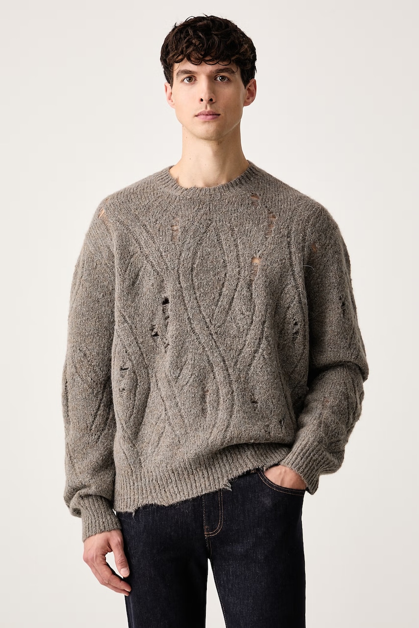 AllSaints pulover pentru bărbați cu lână merino NIKO