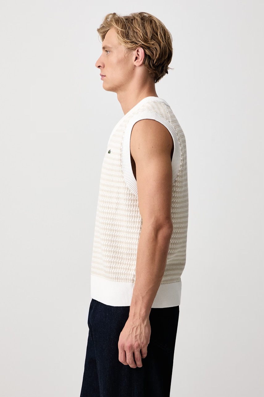 Lacoste kamizelka z bawełną męska (zdjęcie 4)