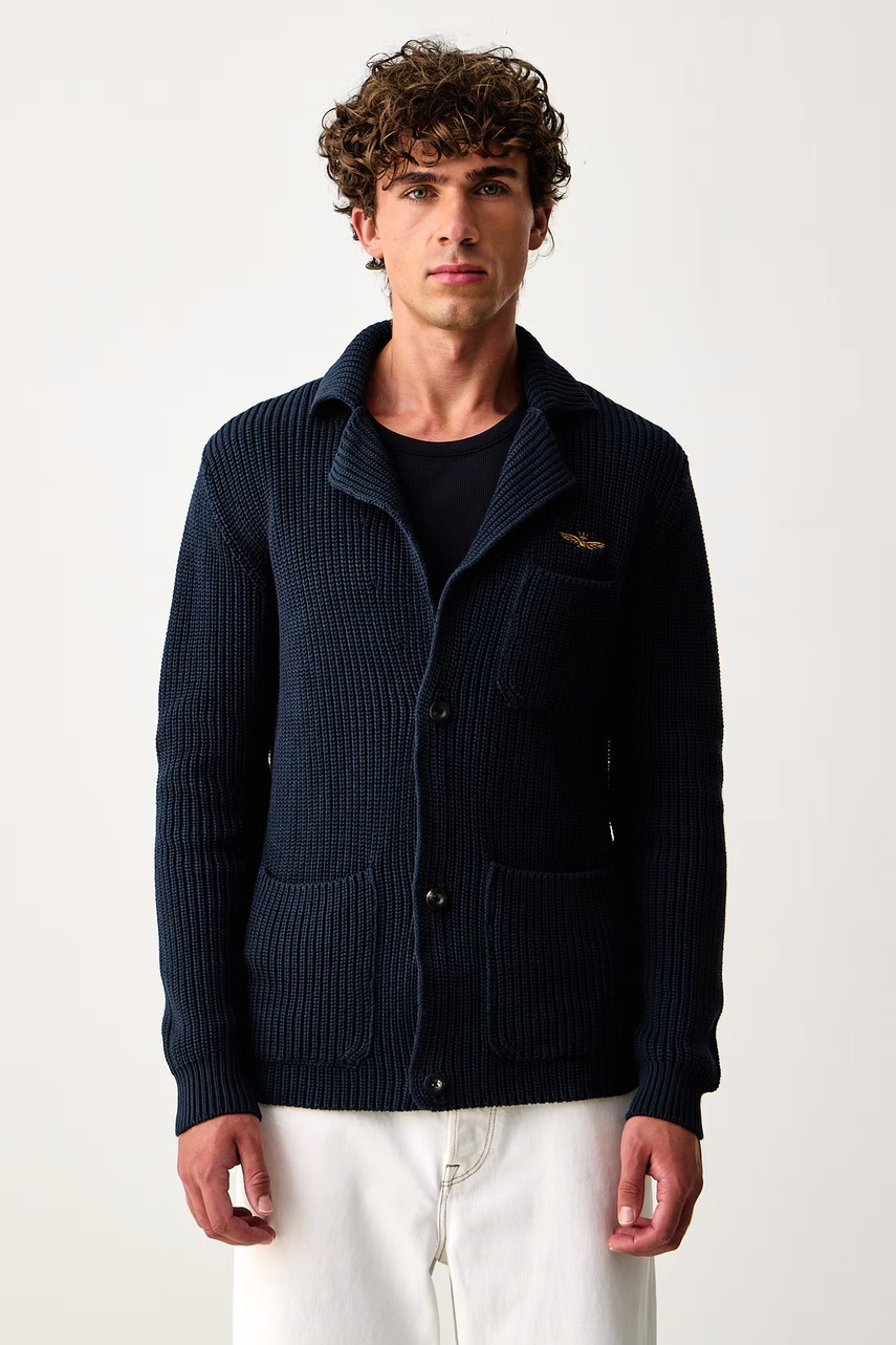 Aeronautica Militare  cardigan pentru barbati din bumbac