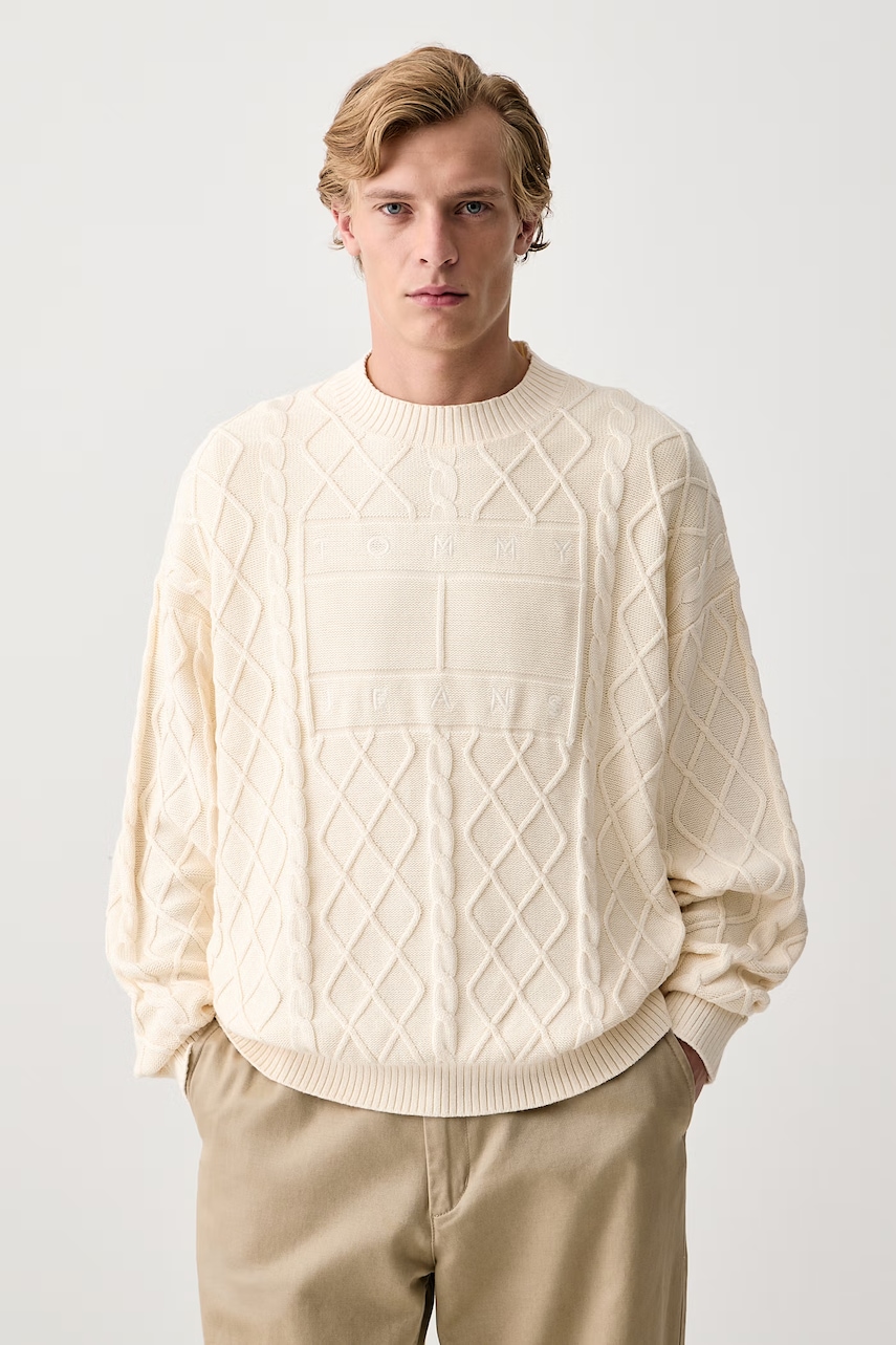 Tommy Jeans  sveter pánsky bavlnený