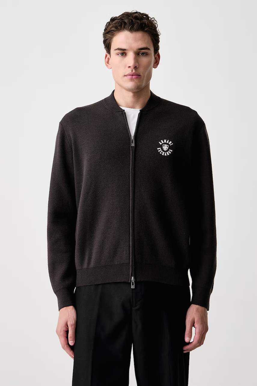 Armani Exchange cardigan pentru bărbați cu amestec de lână