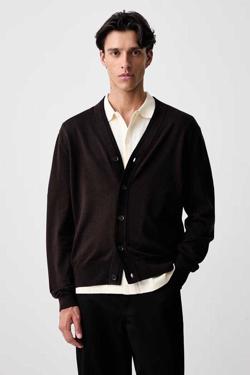 Fred Perry  cardigan cu lână pentru bărbați