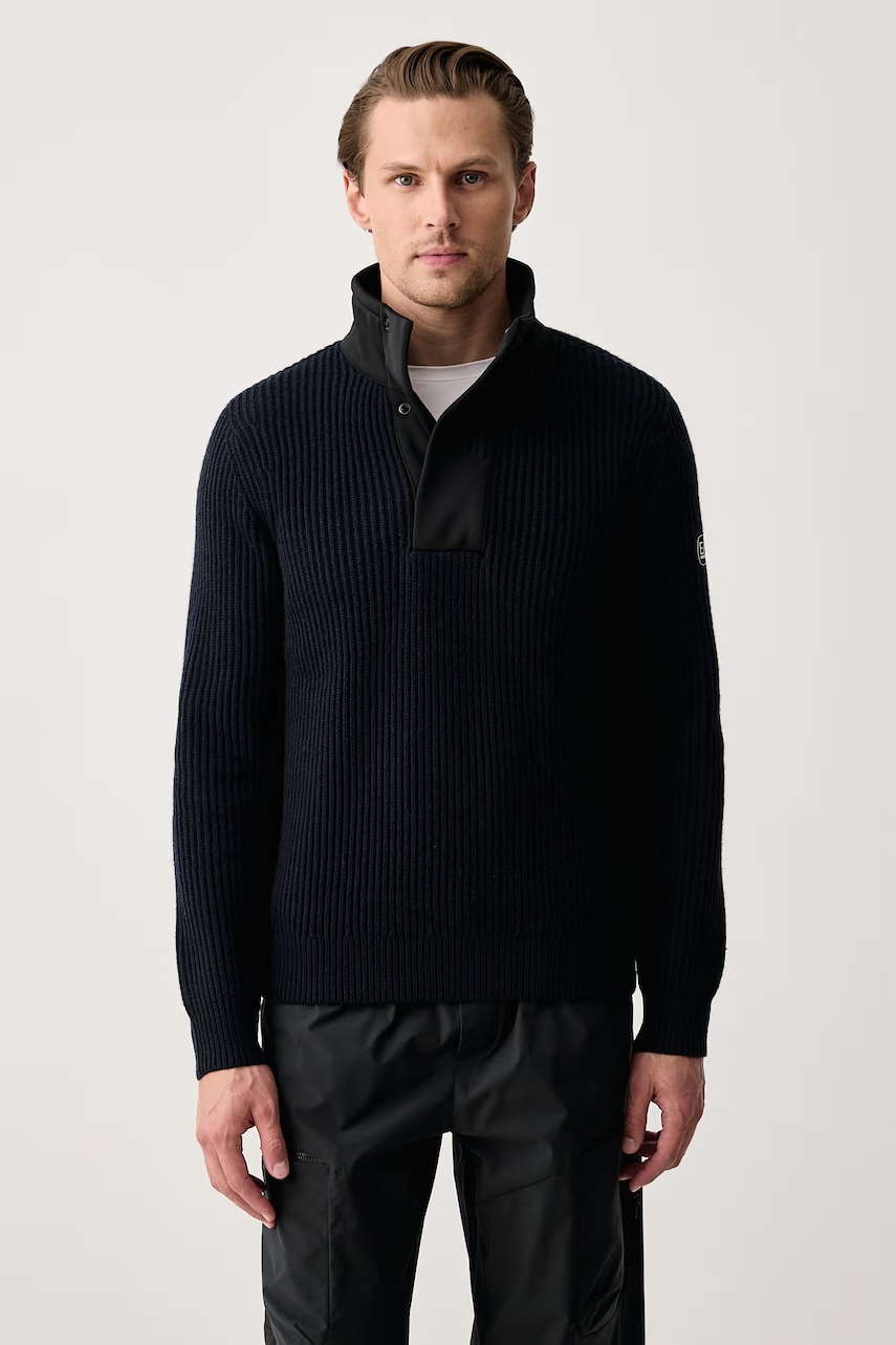 EA7 Emporio Armani pulover pentru bărbați cu amestec de lână