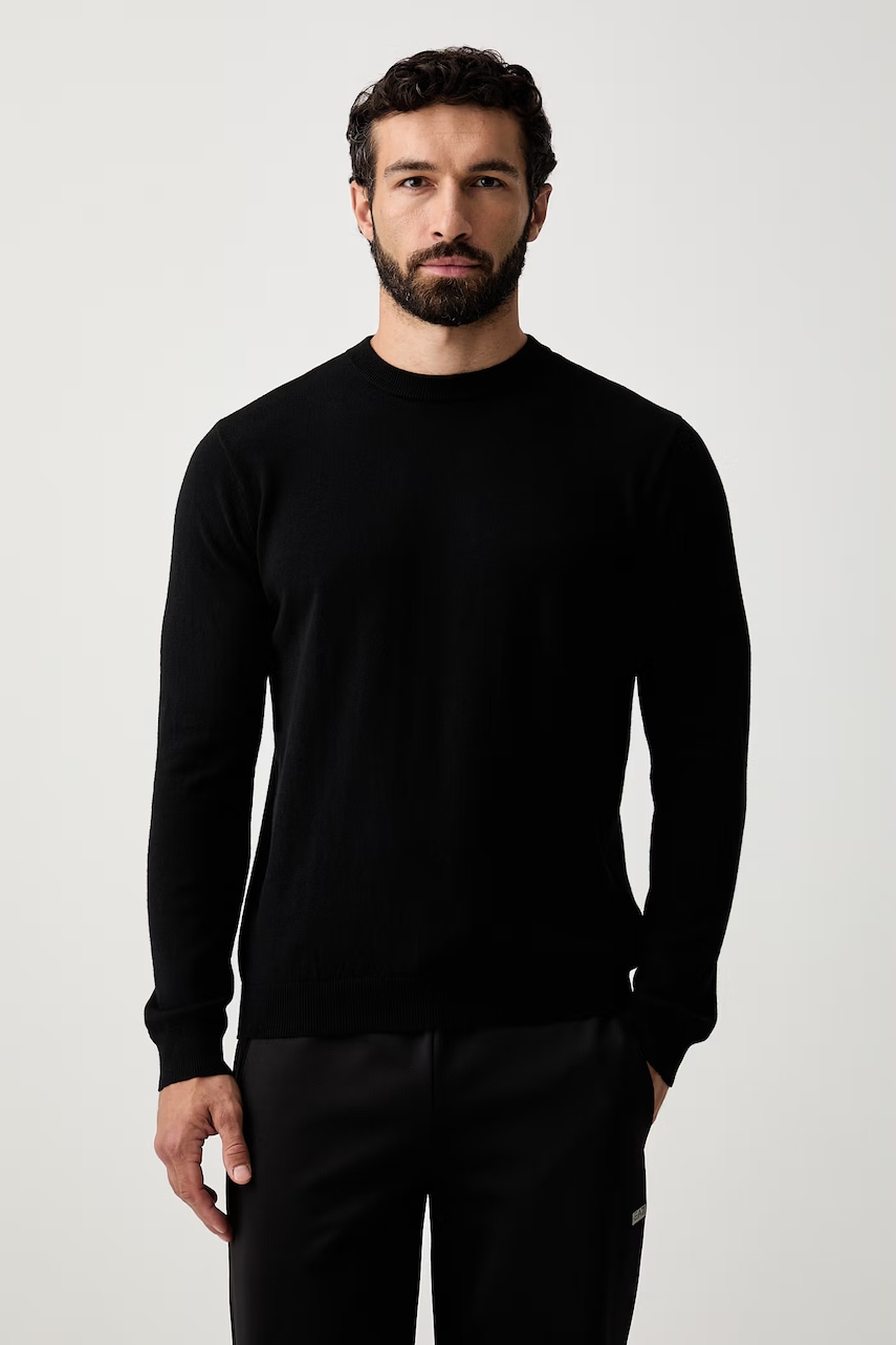 EA7 Emporio Armani pulover pentru bărbați cu lână