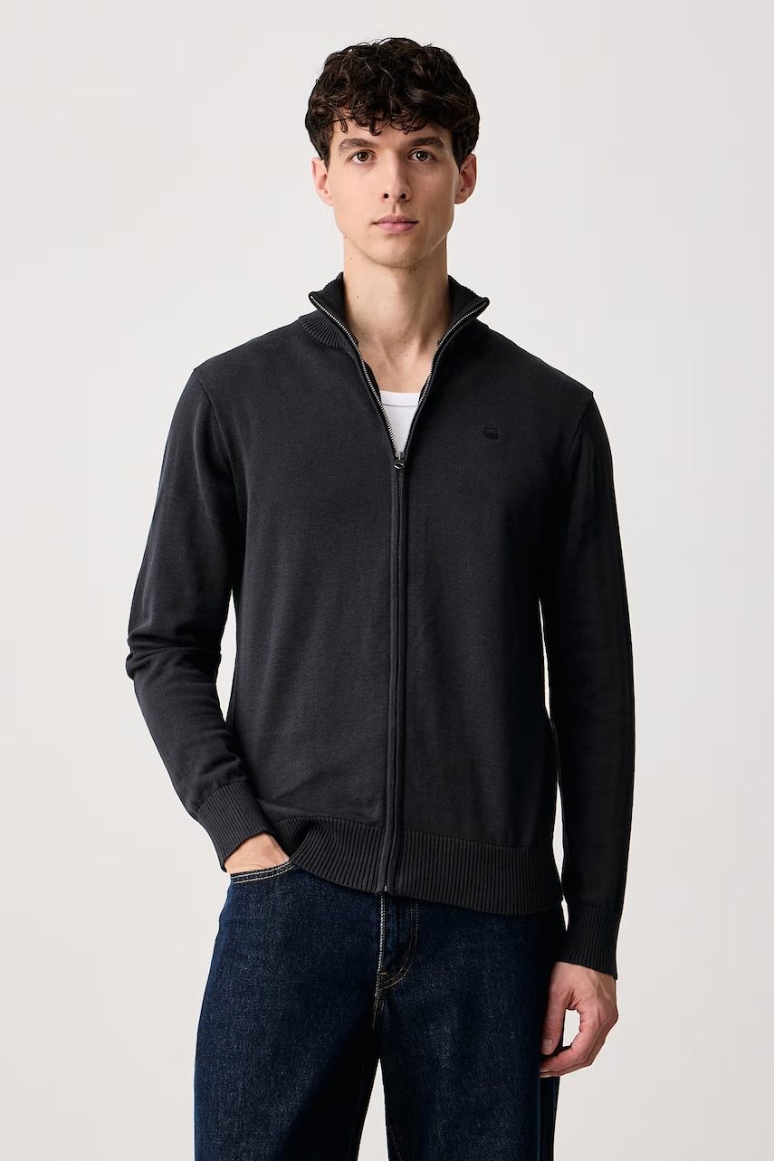 G-Star  kardigán pánsky s bavlnou Core refined full zip