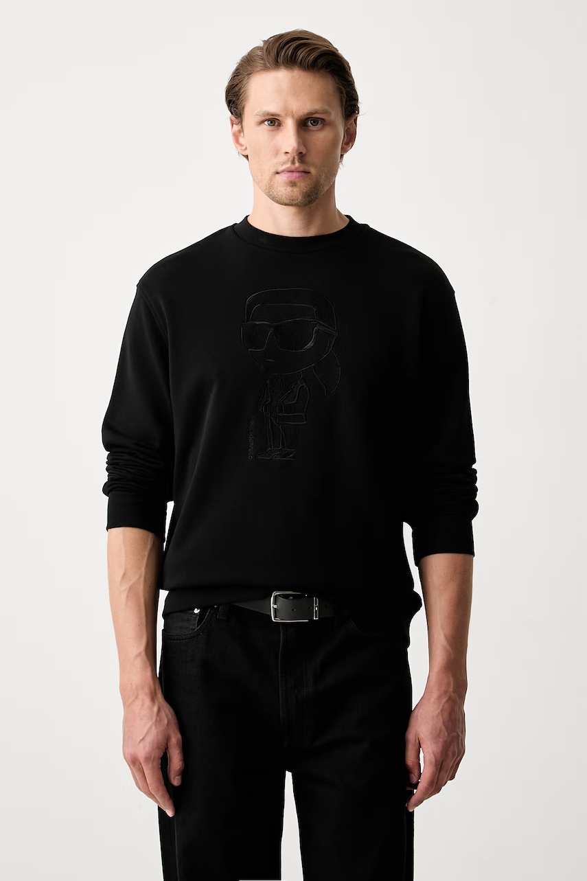 Karl Lagerfeld bluza męska z bawełną