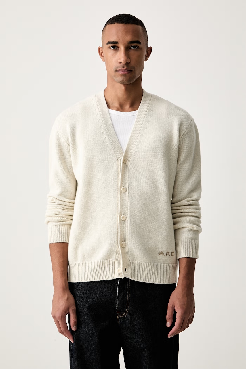 A.P.C. cardigan pentru bărbați din lână kevin
