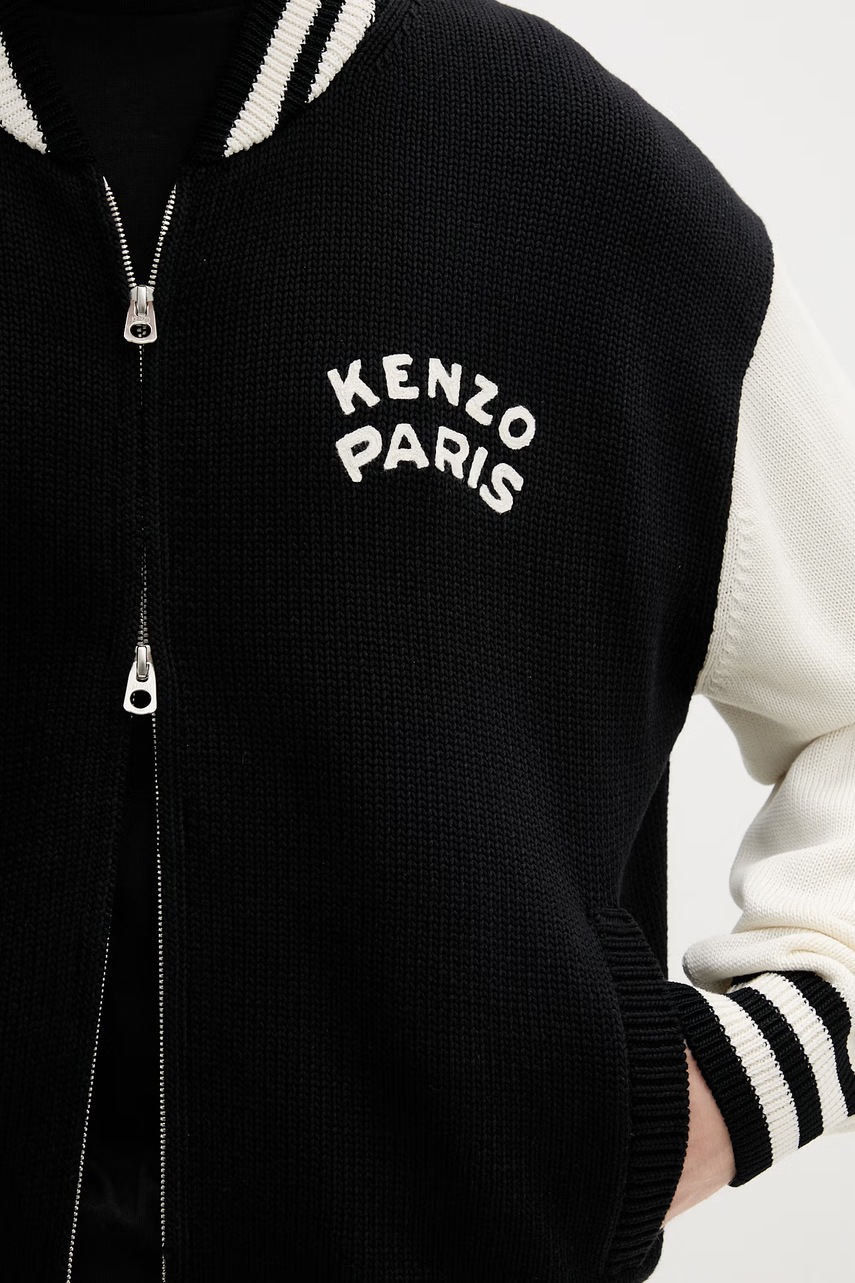 Kenzo sveter na gombíky pánsky s bavlnou