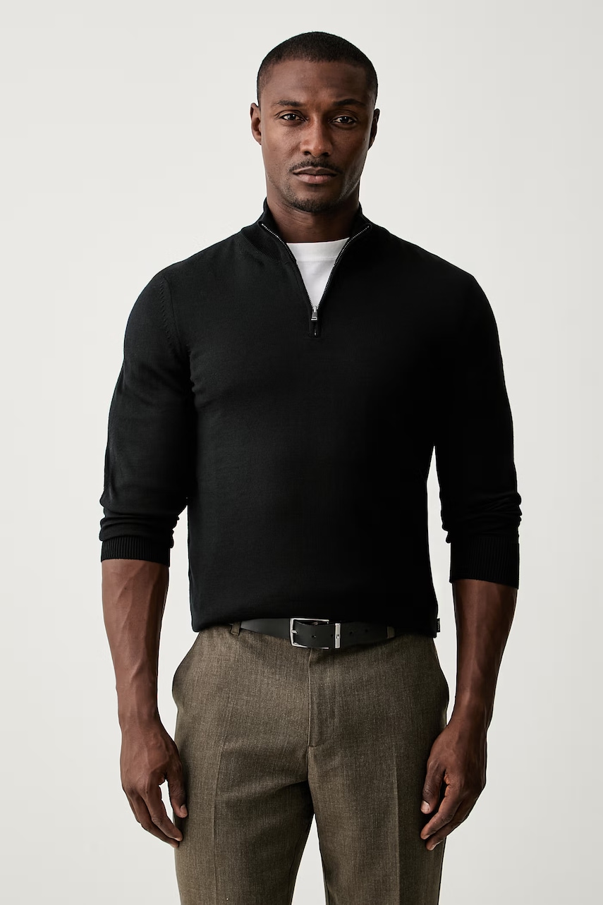 BOSS sweter męski wełniany H-Ebenji