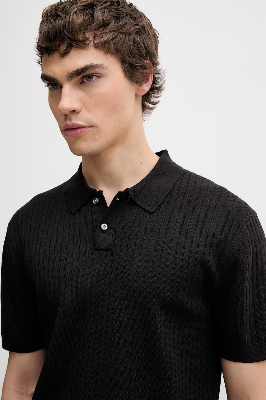 Calvin Klein úpletové polo tričko pánske s viskózou