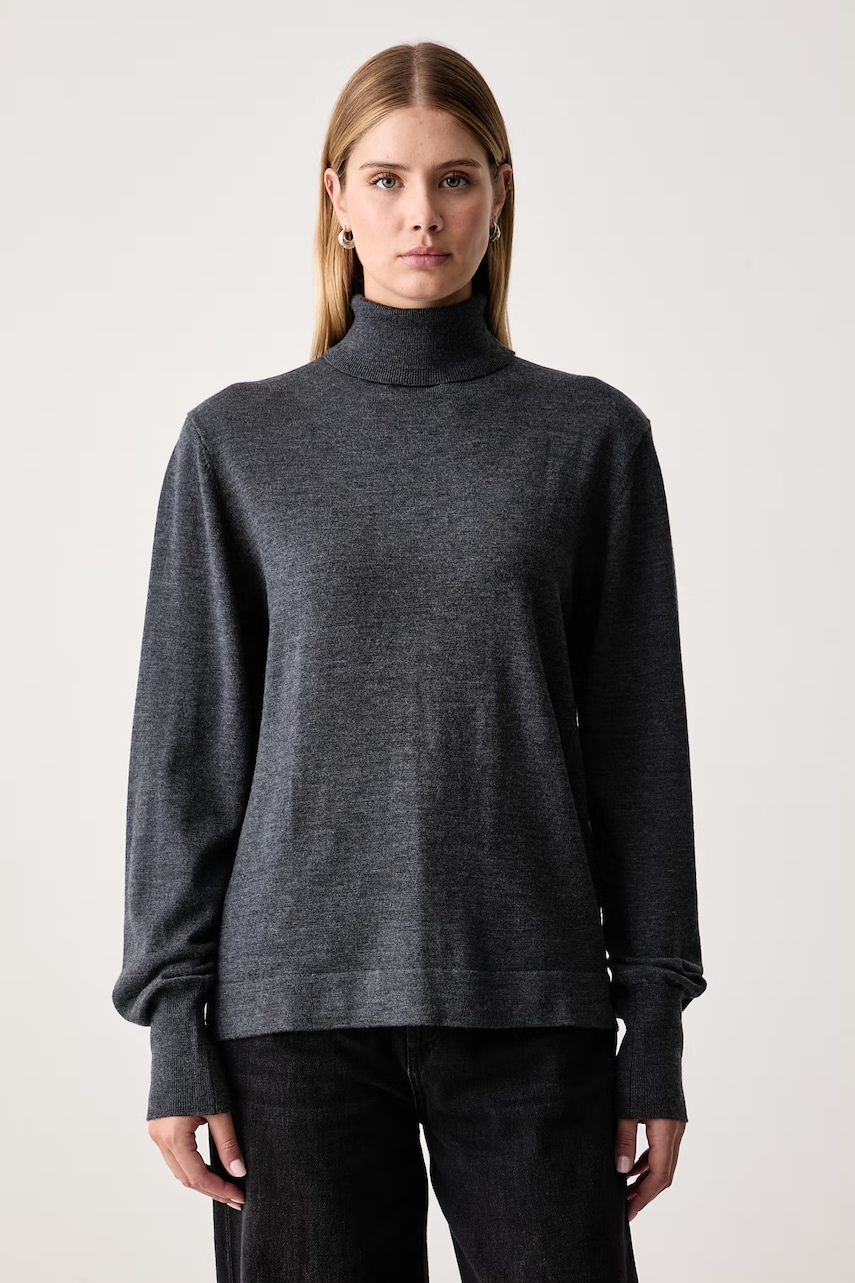 Officine Generale  pulover cu guler înalt din lână merino NINA