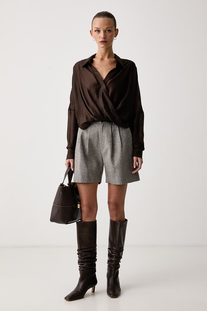 Eleh σορτς γυναικεία με πρόσμιξη μαλλιού