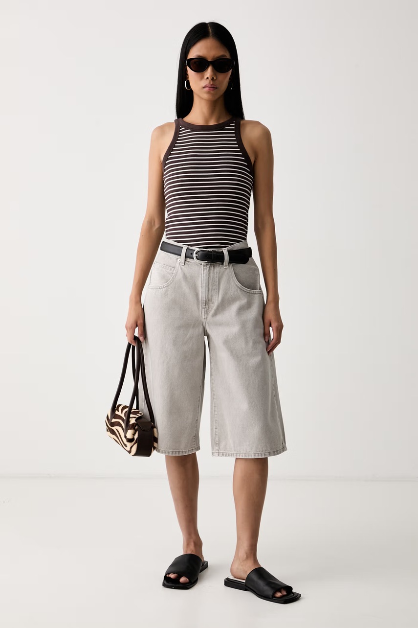 Levi's σορτς γυναικεία ντένιμ SUPER BAGGY JORT