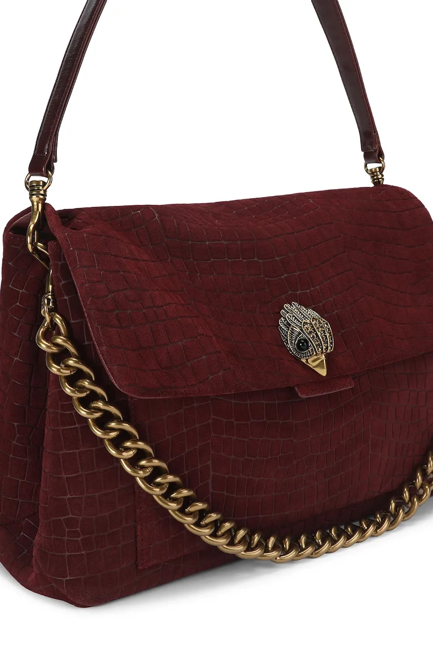 Kurt Geiger London  чанта тип хобо дамска от велур CELIA