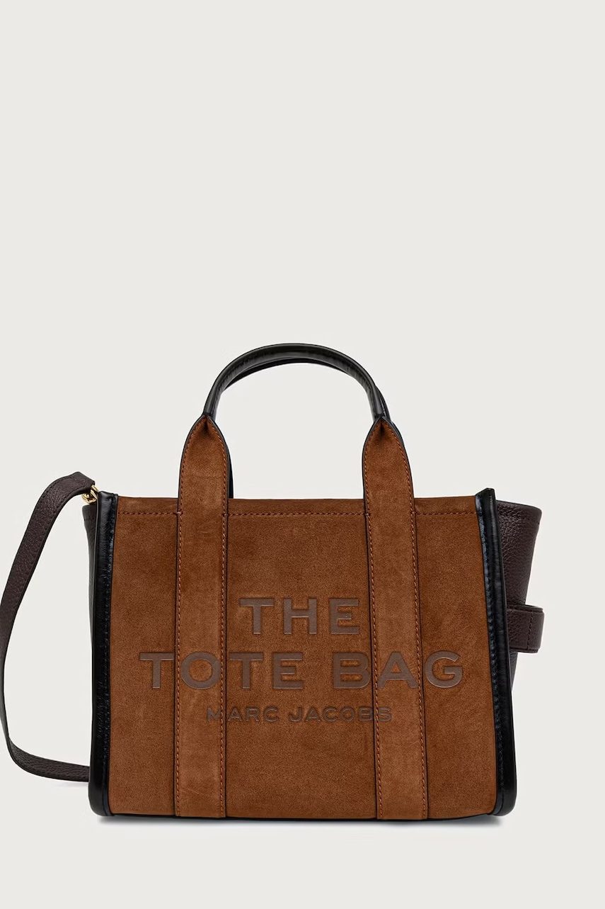 MARC JACOBS  geantă crossbody pentru femei din piele întoarsă THE SMALL TOTE