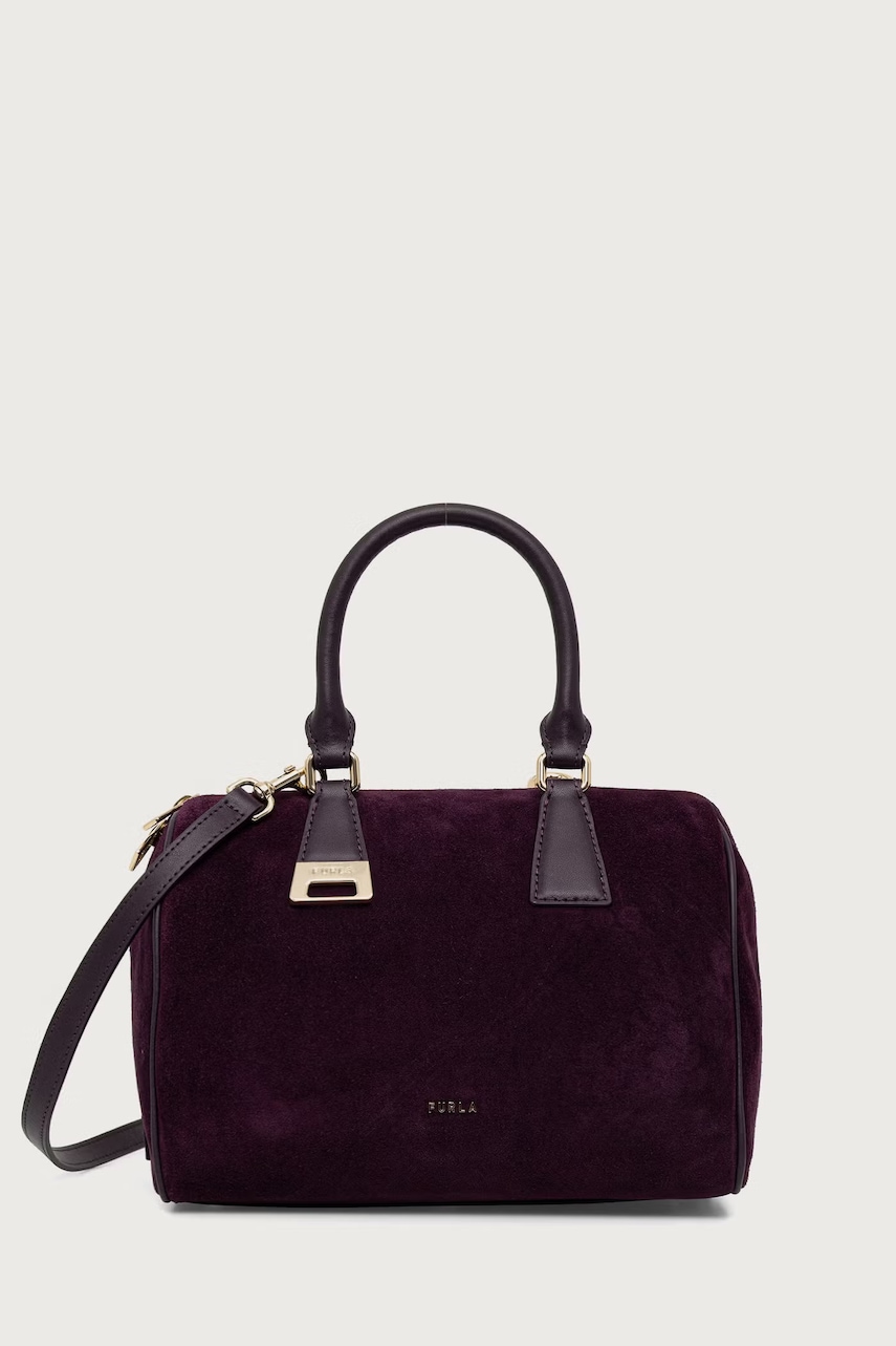 Furla χιαστί γυναικεία δερμάτινη σουέτ Olivia M Boston Bag