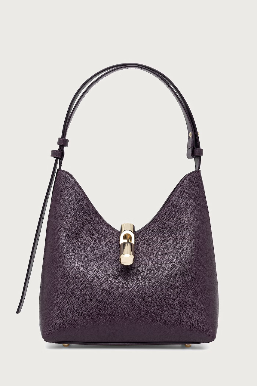 Furla torebka hobo damska skórzana Goccia S Hobo