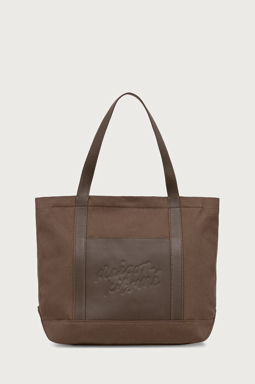 Maison Kitsuné  torebka shopper damska bawełniana
