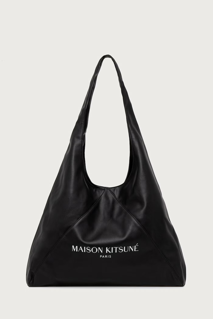 Maison Kitsuné Triangle torebka shopper damska z imitacji skóry