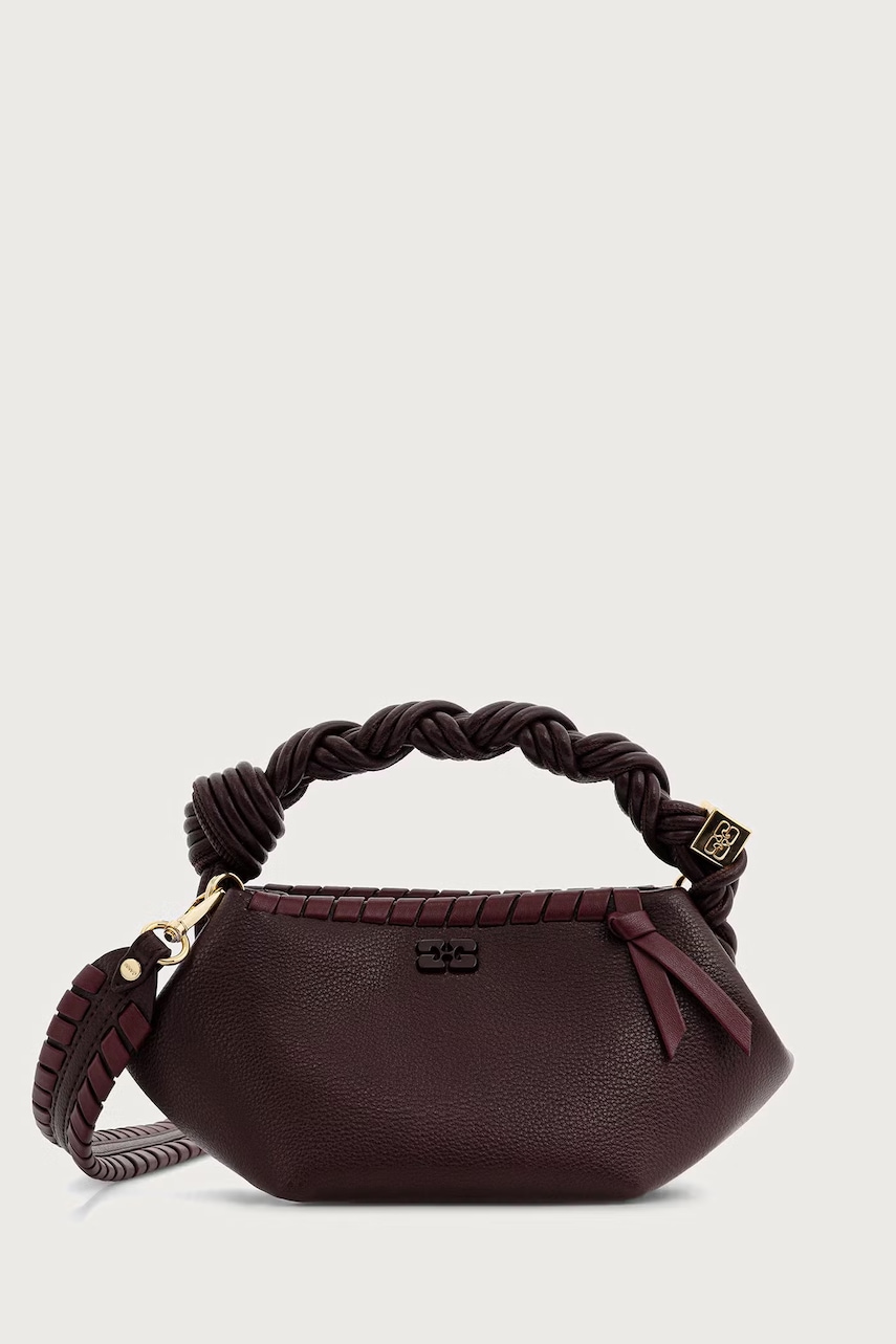 GANNI  Bou Mini Tressé torebka crossbody damska z imitacji skóry