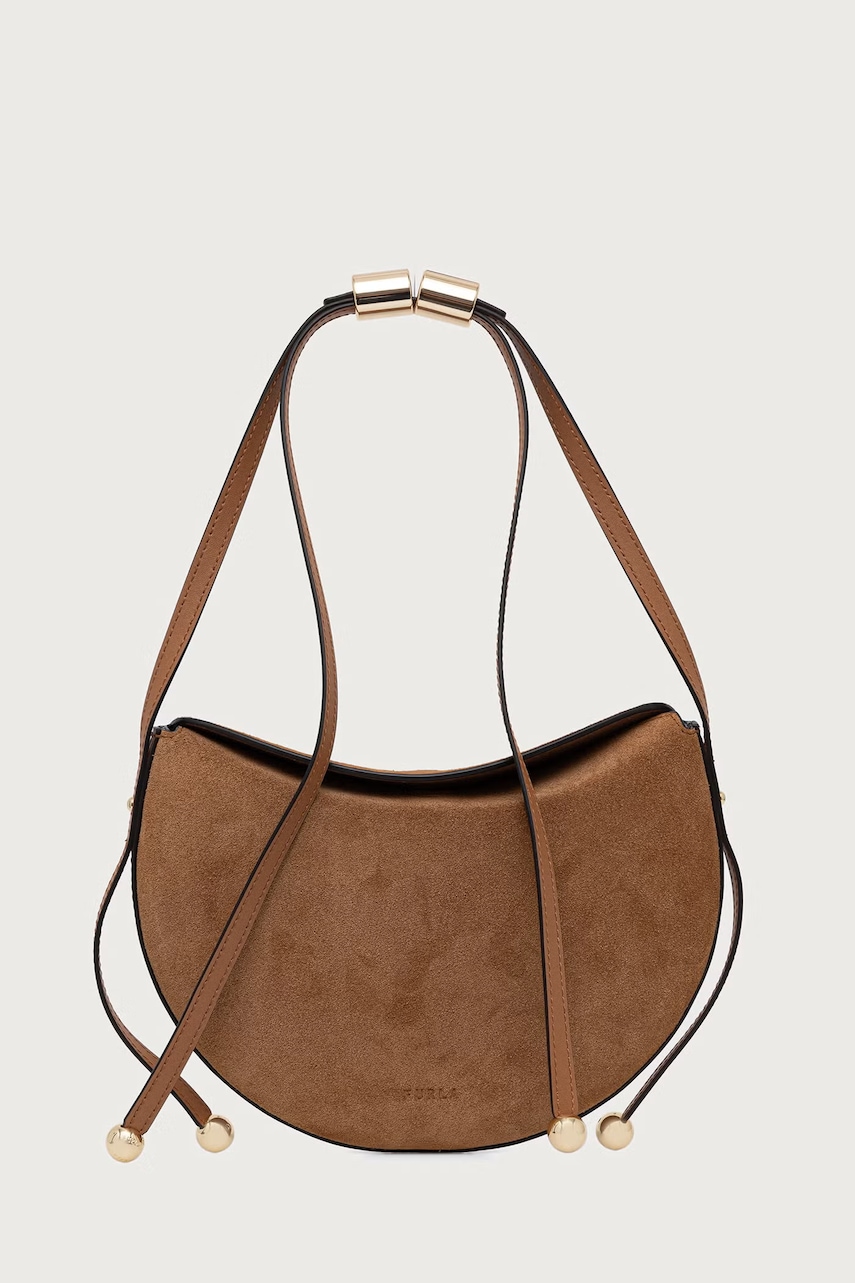 Furla  geantă crossbody pentru femei din piele întoarsă Moonstone S