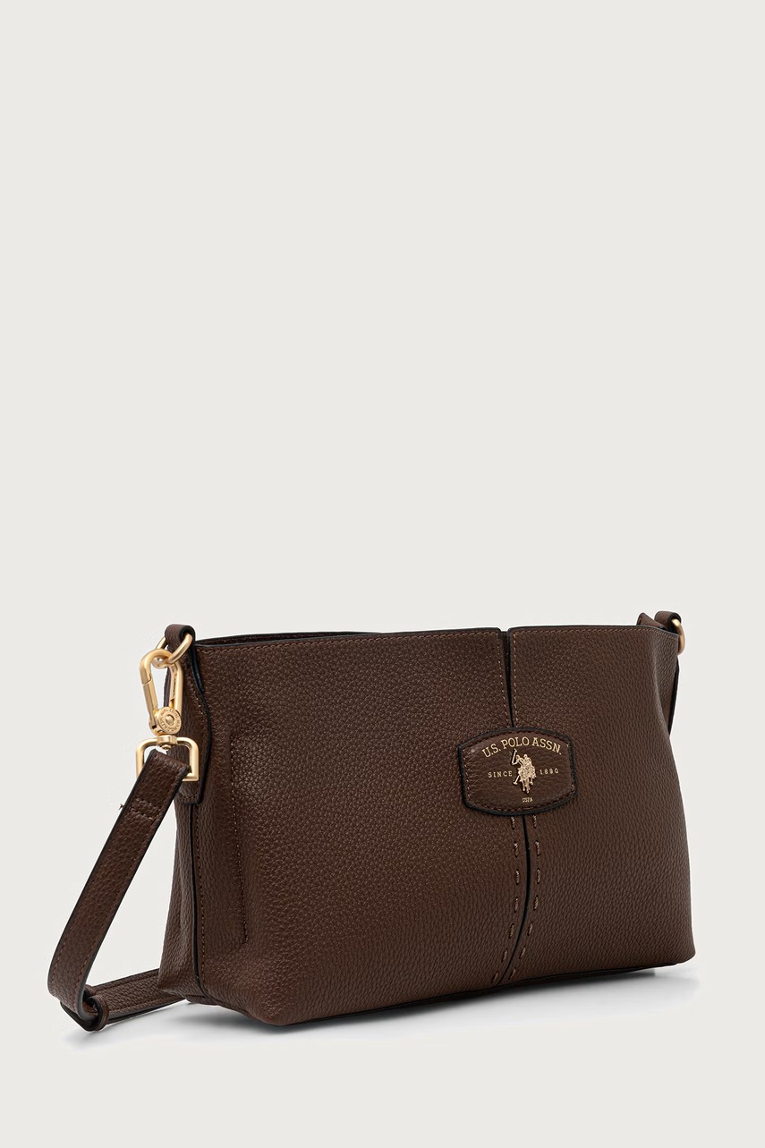 U.S. Polo Assn.  чанта crossbody дамска от имитация на кожа CHESTNUT