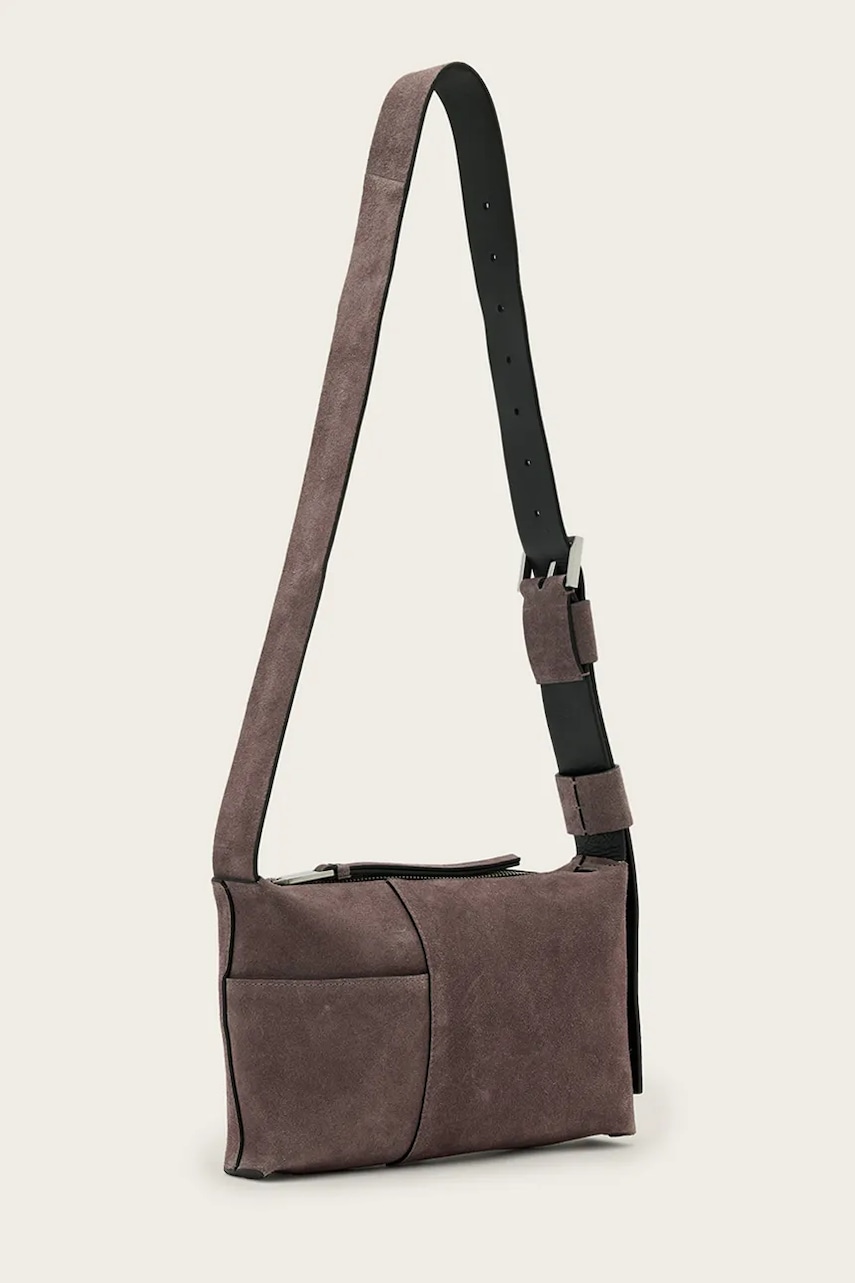 AllSaints  чанта crossbody дамска от велур EFFIE