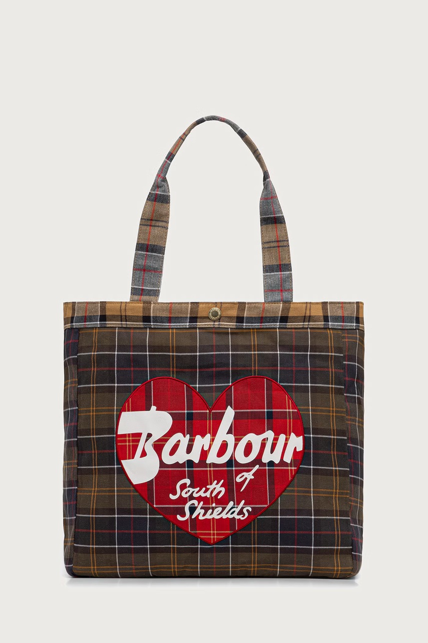 Barbour torebka shopper damska bawełniana