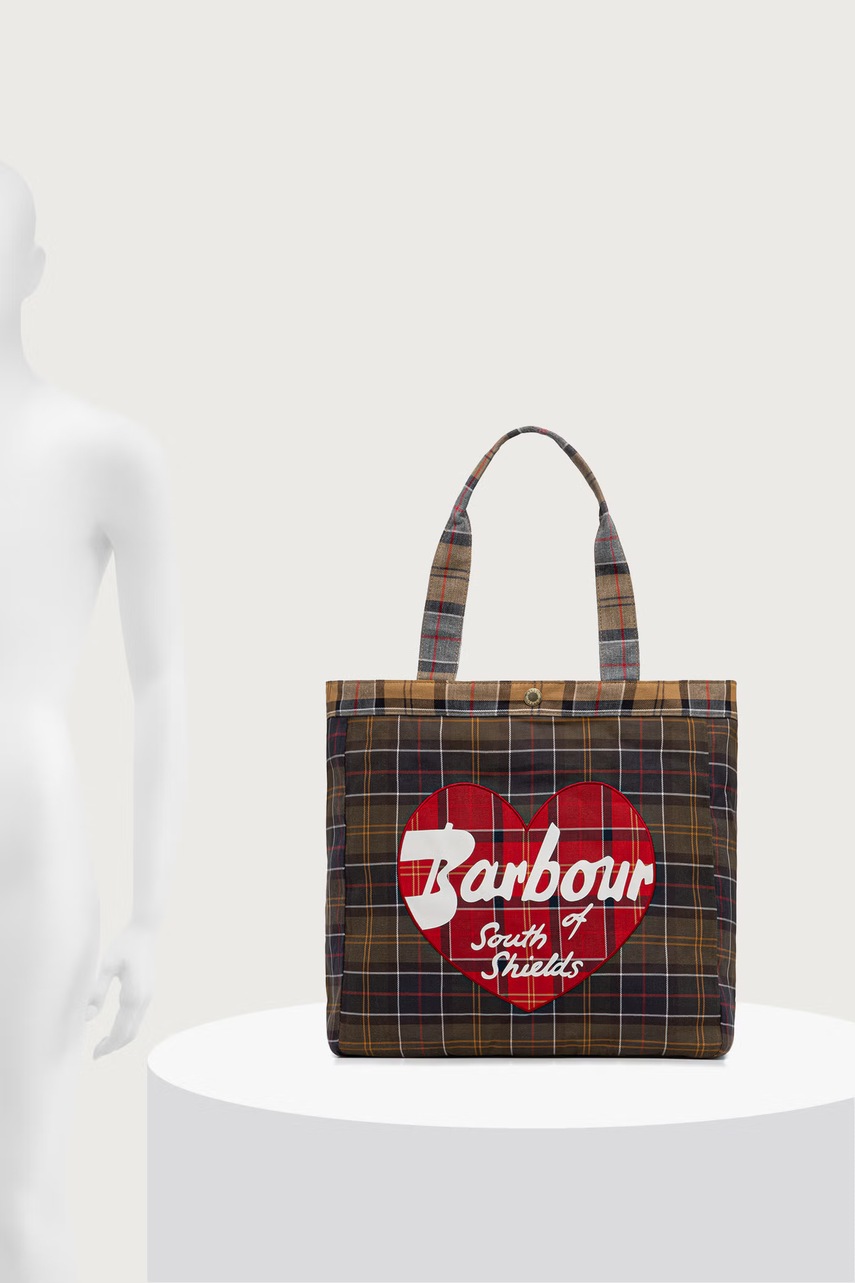 Barbour torebka shopper damska bawełniana (zdjęcie 6)
