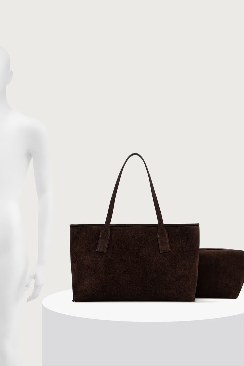Marella Marella shopper γυναικεία από δέρμα σουέτ MLAECRU - 10
