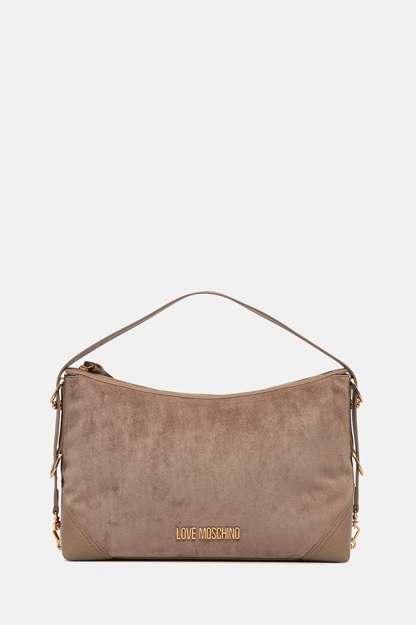 Love Moschino hobo bag pentru femei cu imitație de piele întoarsă