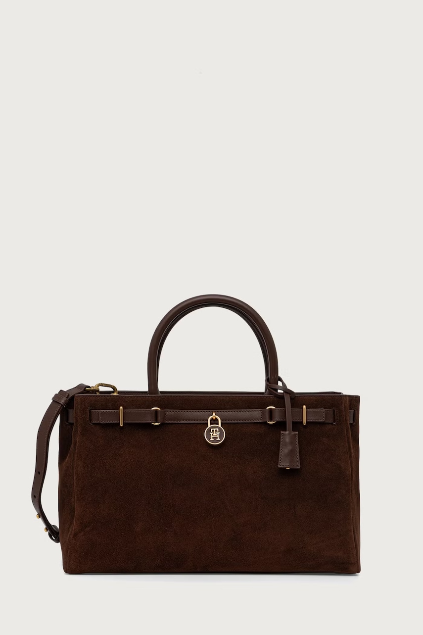 Tommy Hilfiger torebka tote damska zamszowa