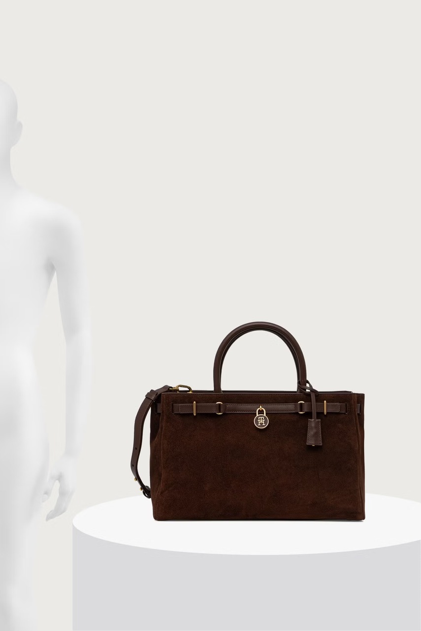 Tommy Hilfiger Tommy Hilfiger tote γυναικεία δέρμα σουέτ - 6