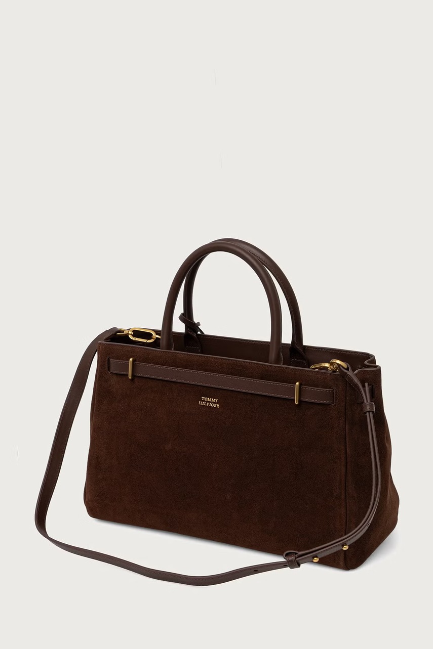 Tommy Hilfiger Tommy Hilfiger tote γυναικεία δέρμα σουέτ - 3