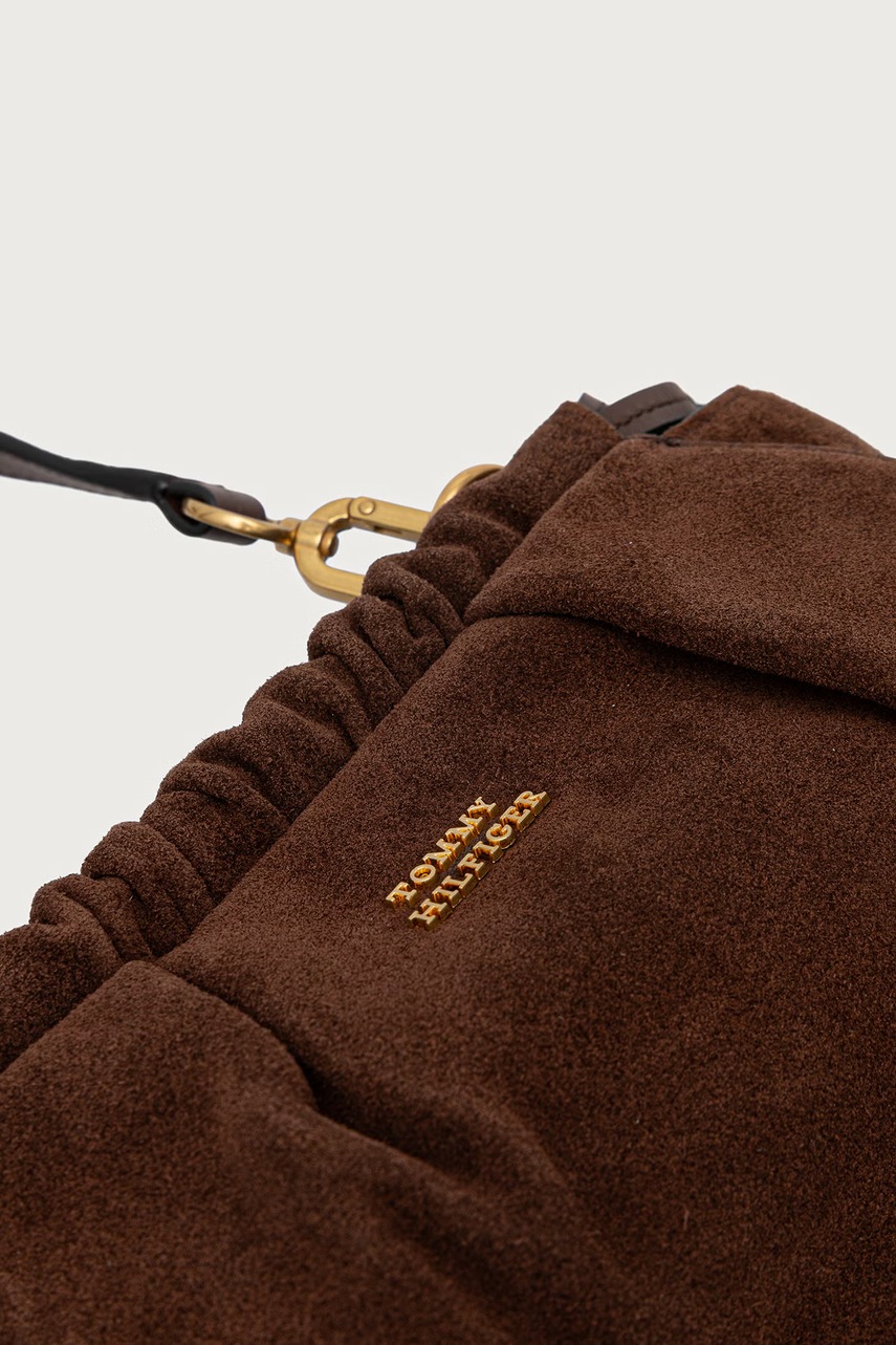 Tommy Hilfiger Tommy Hilfiger μικρή τσάντα γυναικεία δέρμα σουέτ - 4