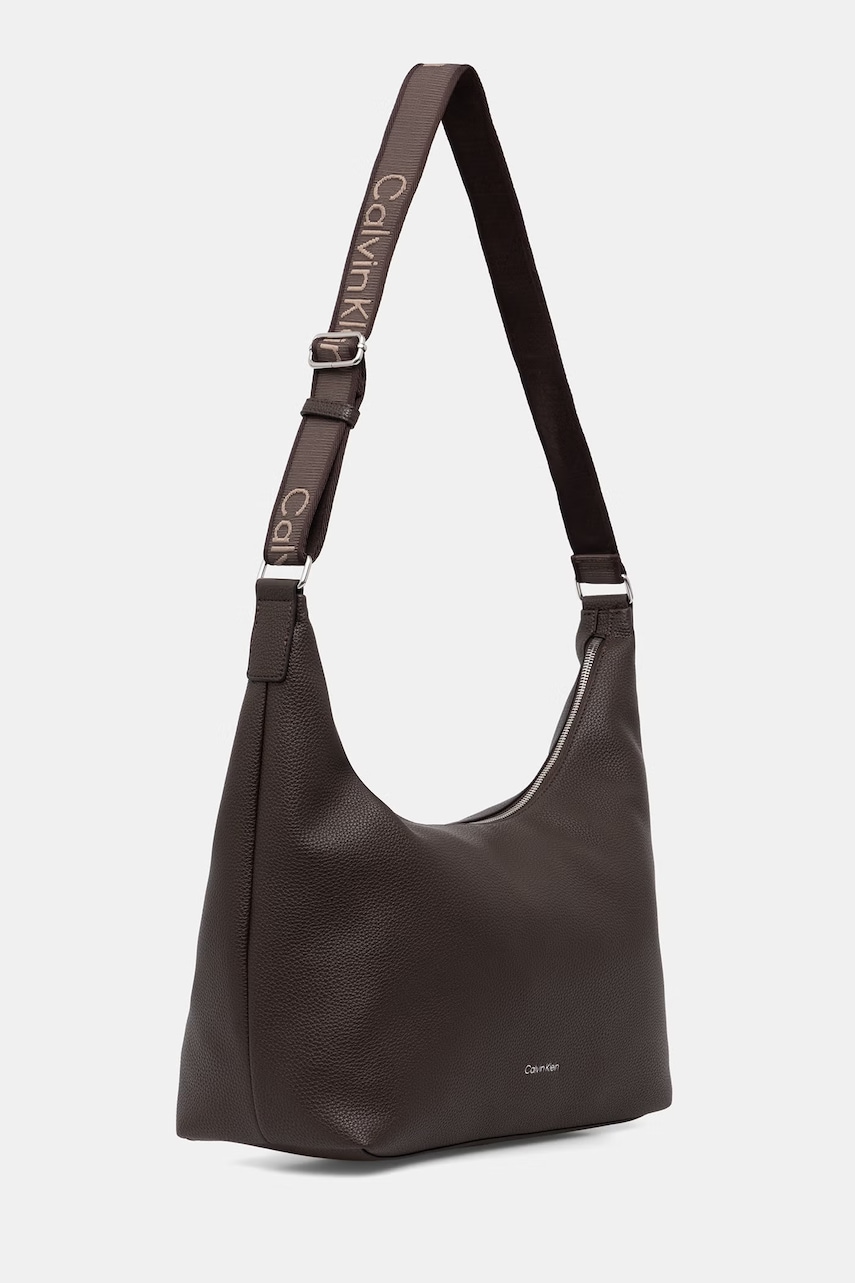 Calvin Klein τσάντα hobo γυναικεία από απομίμηση δέρματος