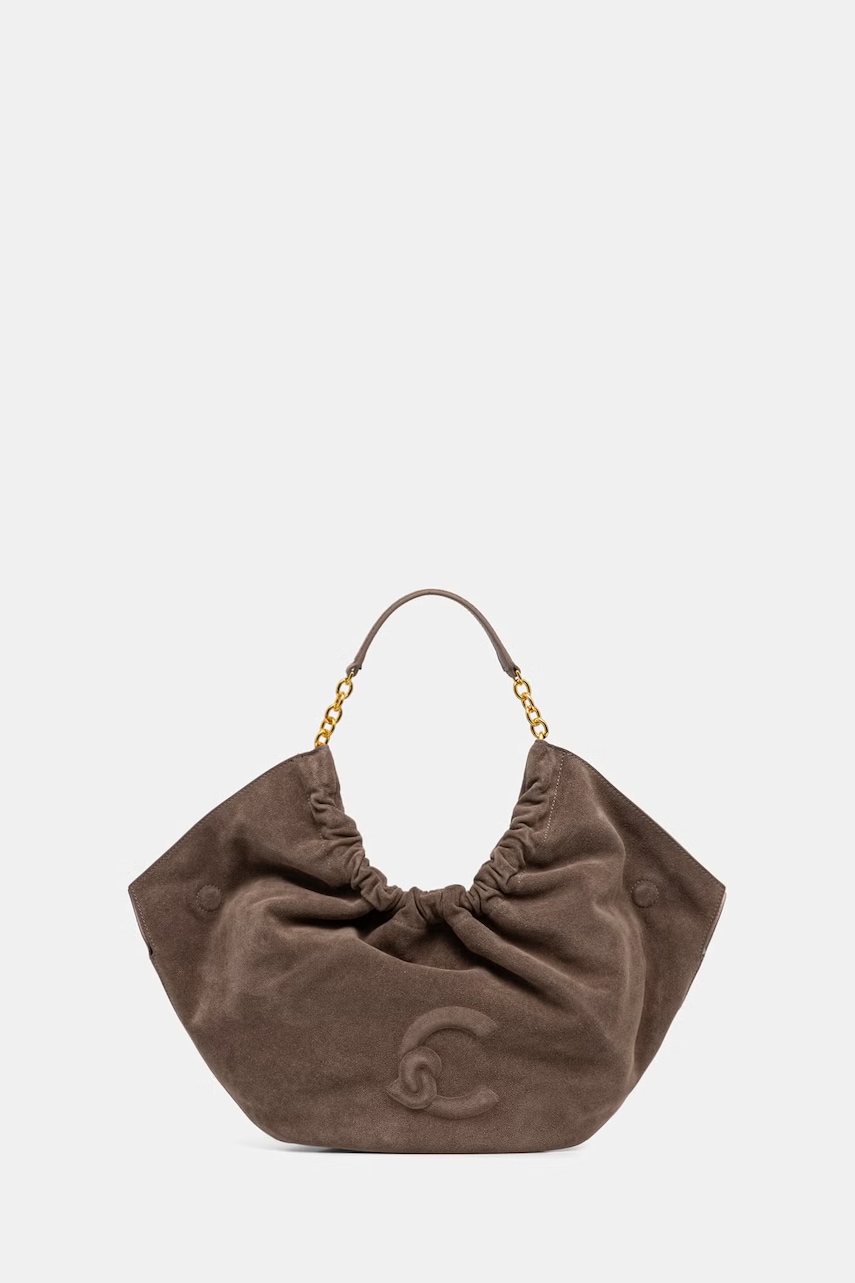 Coccinelle torebka shopper damska zamszowa