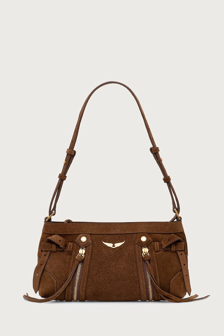 Zadig&Voltaire μικρή τσάντα γυναικεία δέρμα σουέτ BABY