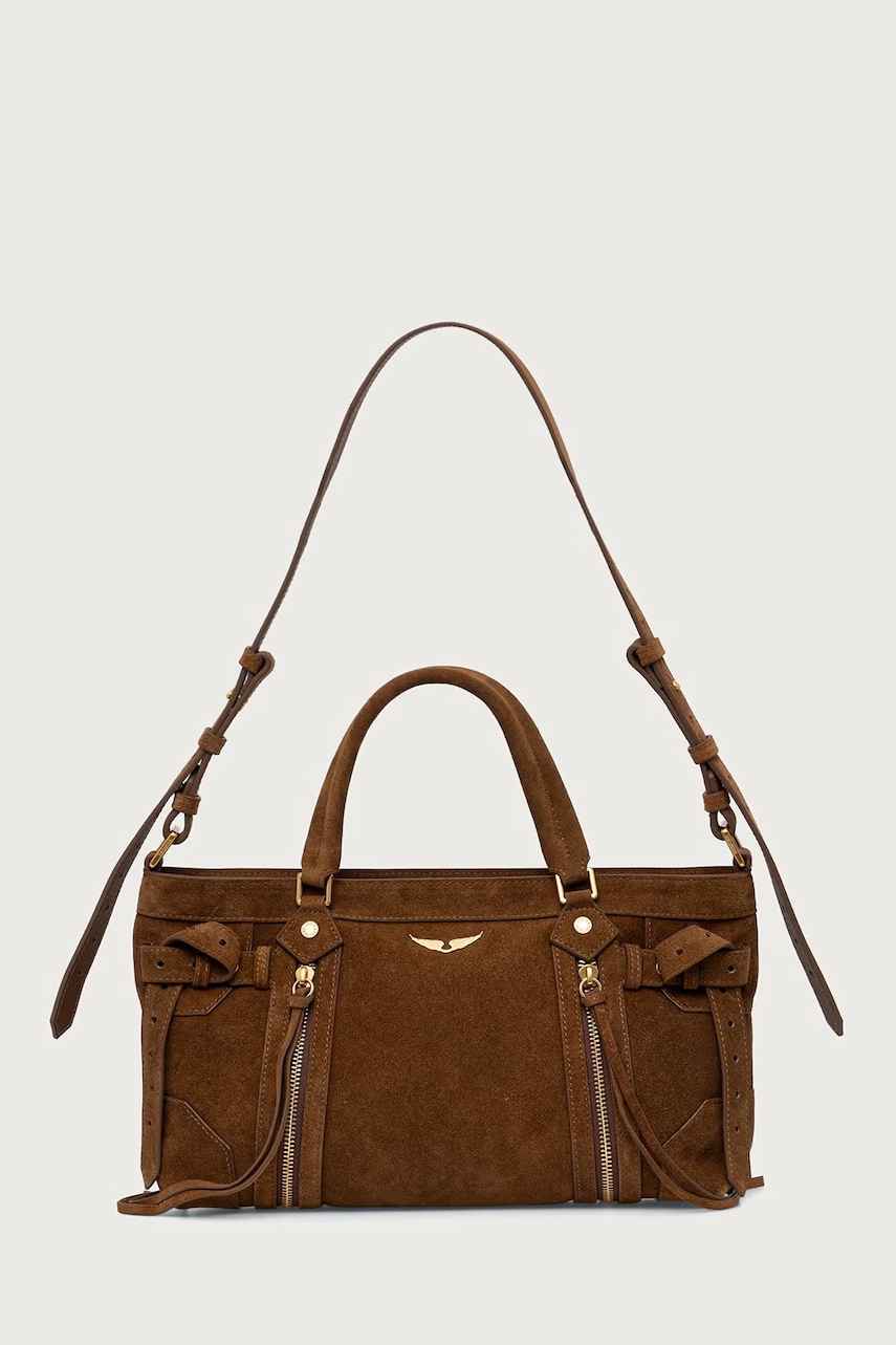 Zadig&Voltaire μικρή τσάντα γυναικεία δέρμα σουέτ MADISON