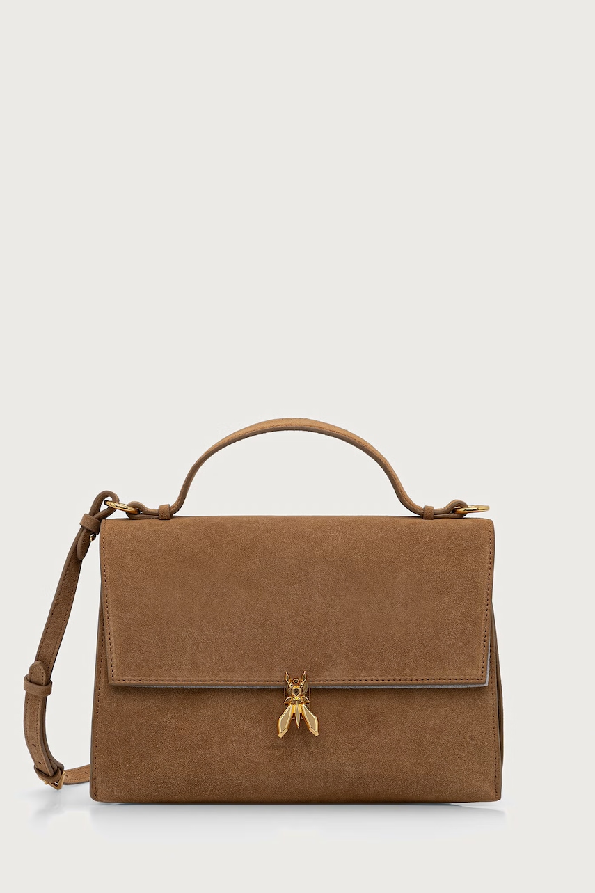 Patrizia Pepe torebka crossbody damska zamszowa