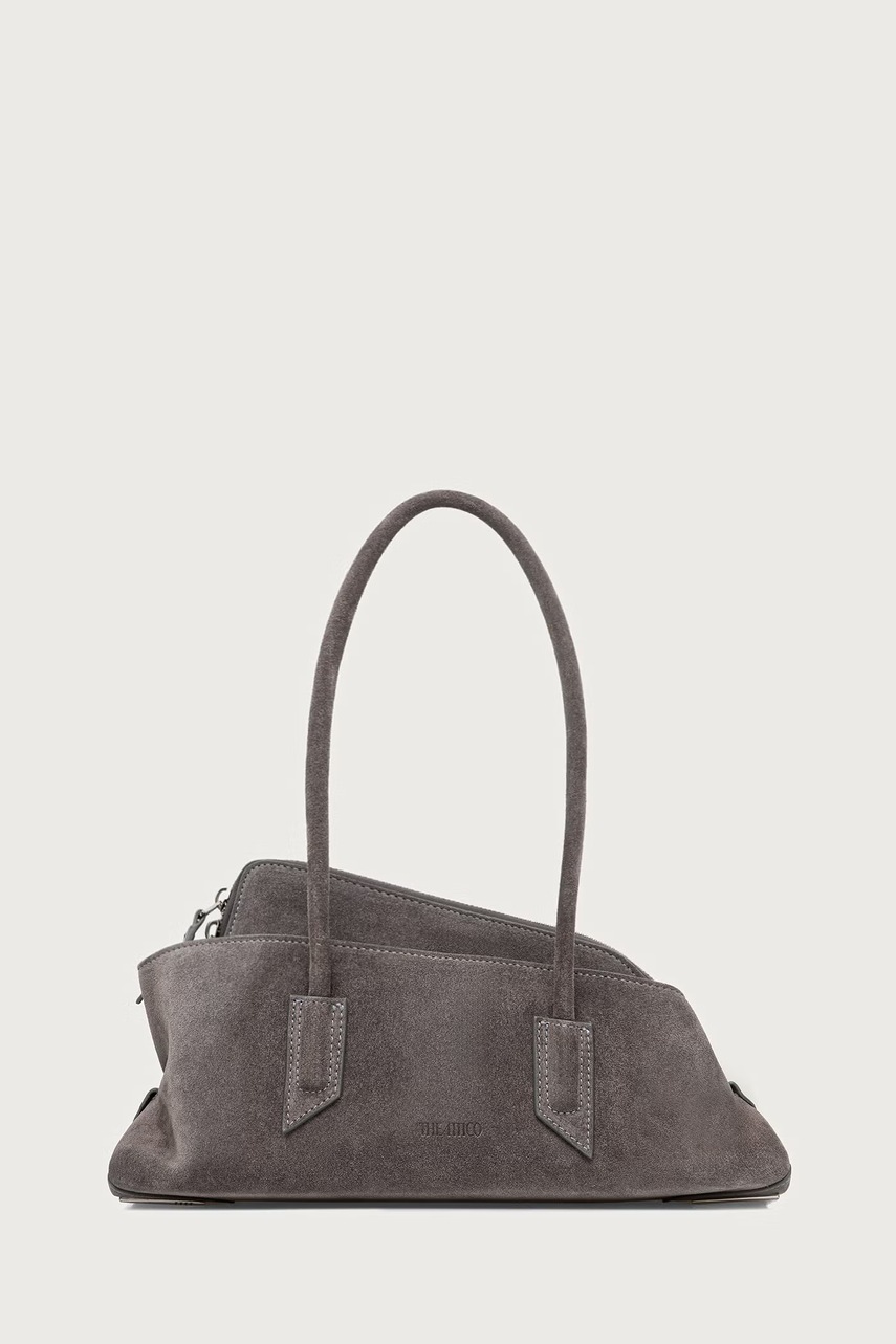The Attico La Passeggiata Small geantă shopper pentru femei din piele întoarsă